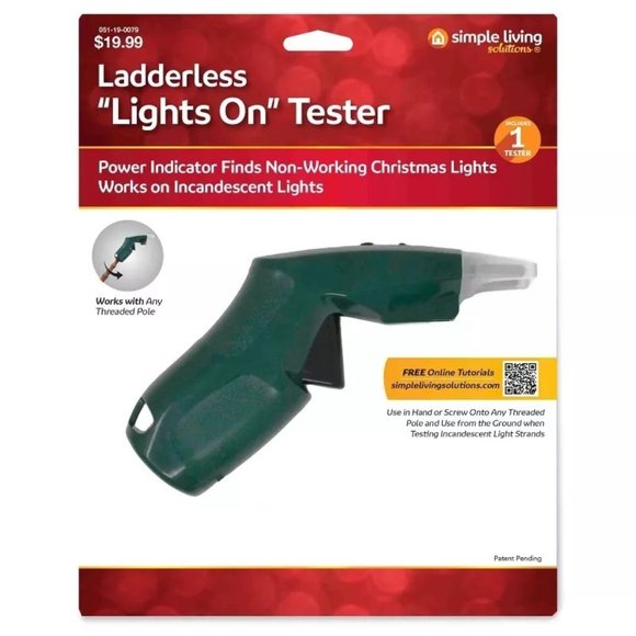 Simple Living Solutions 2-in-1 Ladderless Light Tester Christmas String - Picture 1 of 2